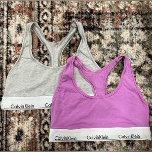 Calvin Klein Unlined Cotton Bralette (Set of 2)